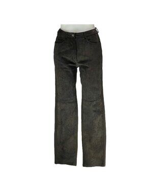Absolu Paris Womens Faux Suede Pants Size 4 Polyamide/Lycra Blend Made